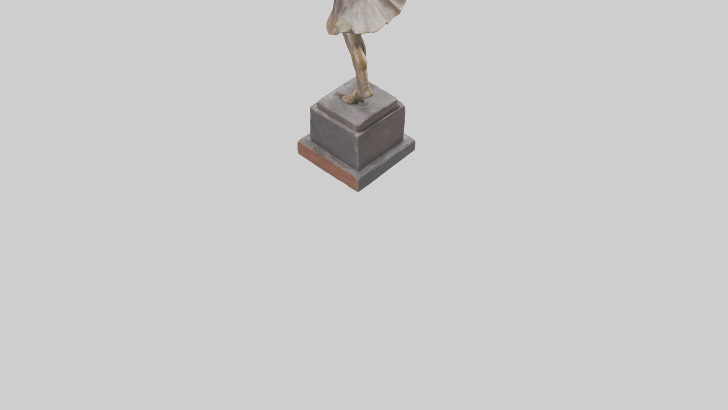 3D model Kicking Dancer statue model VR / AR / low-poly