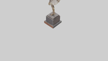 3D model Kicking Dancer statue model VR / AR / low-poly