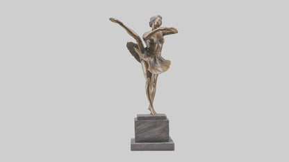 3D model Kicking Dancer statue model VR / AR / low-poly
