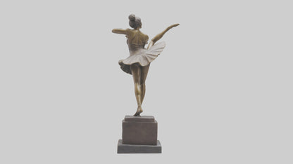 3D model Kicking Dancer statue model VR / AR / low-poly