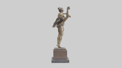 3D model Kicking Dancer statue model VR / AR / low-poly