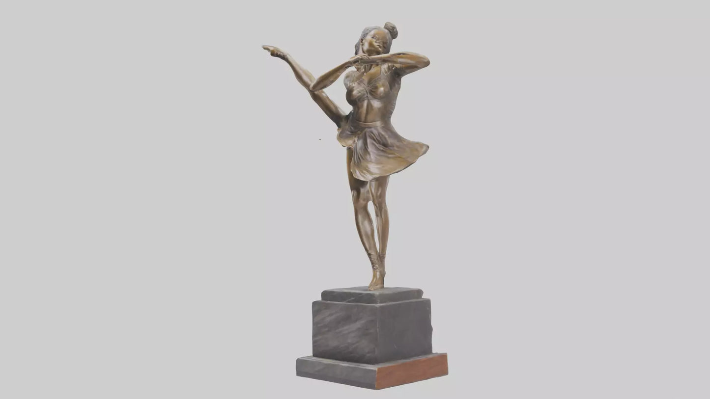 3D model Kicking Dancer statue model VR / AR / low-poly