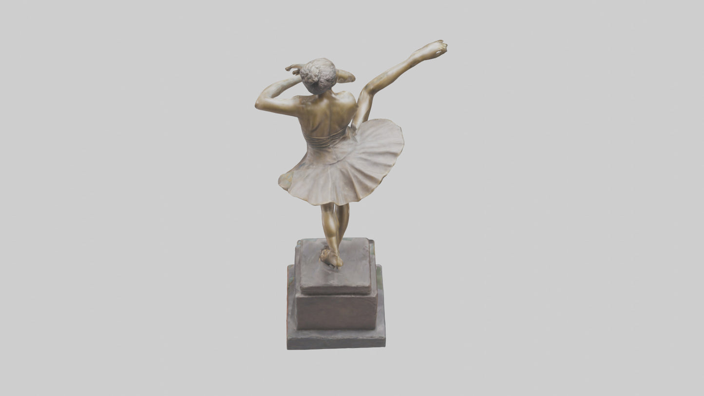 3D model Kicking Dancer statue model VR / AR / low-poly