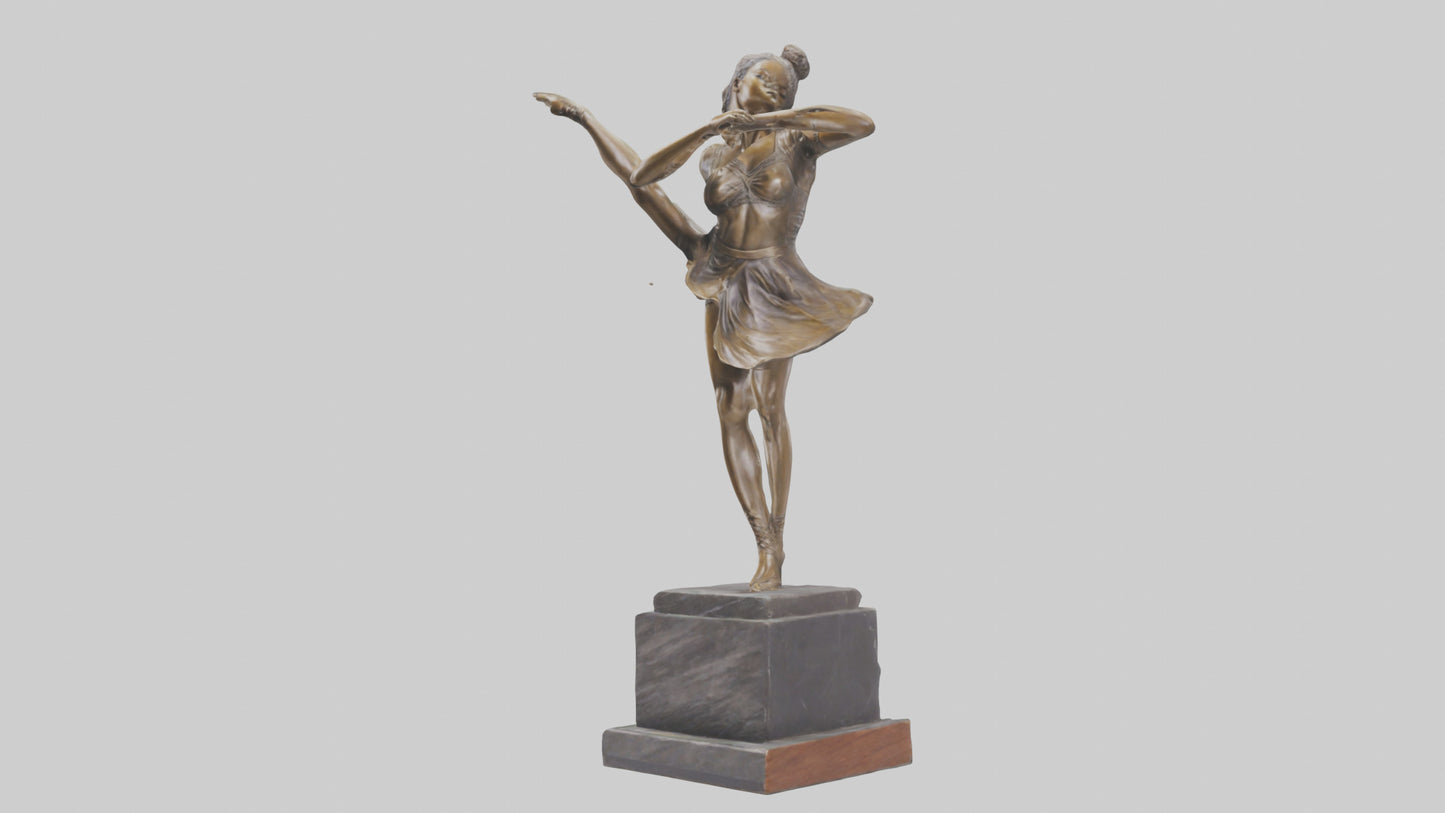 3D model Kicking Dancer statue model VR / AR / low-poly