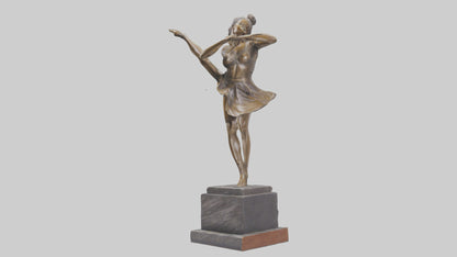 3D model Kicking Dancer statue model VR / AR / low-poly