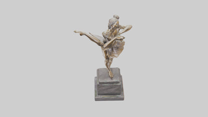 3D model Kicking Dancer statue model VR / AR / low-poly