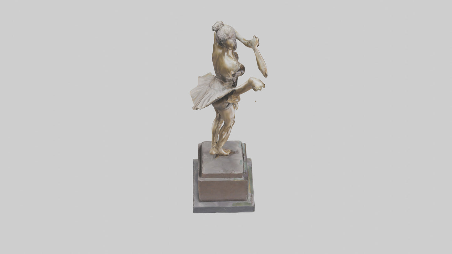 3D model Kicking Dancer statue model VR / AR / low-poly