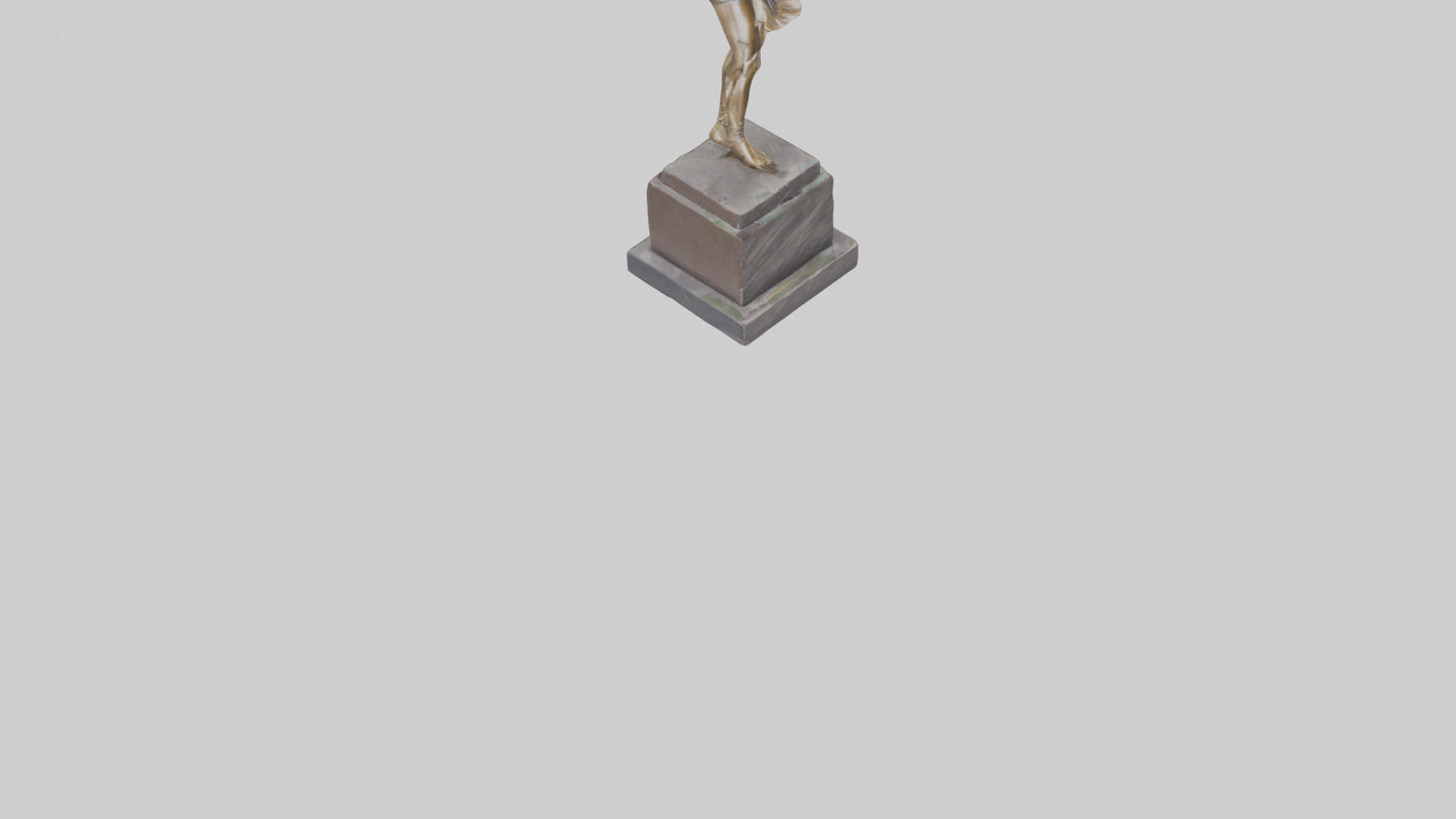 3D model Kicking Dancer statue model VR / AR / low-poly