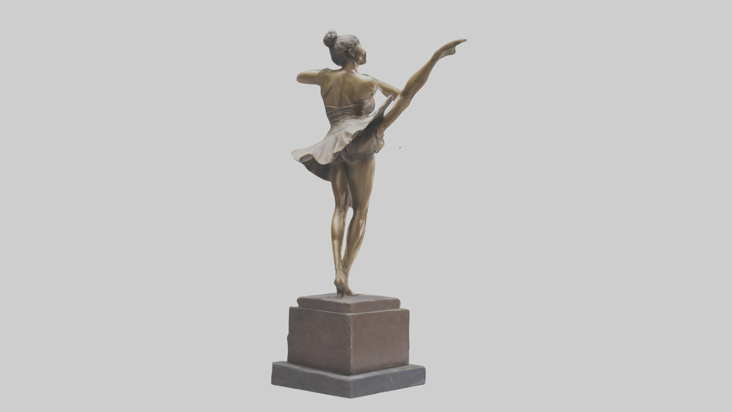 3D model Kicking Dancer statue model VR / AR / low-poly