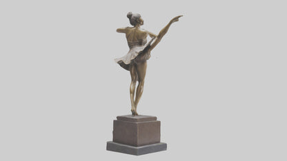 3D model Kicking Dancer statue model VR / AR / low-poly