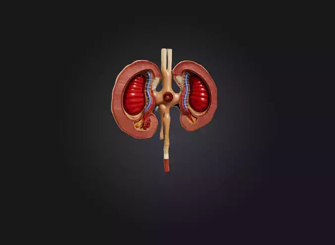 3D model kidney organ VR / AR / low-poly