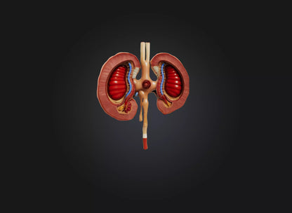 3D model kidney organ VR / AR / low-poly