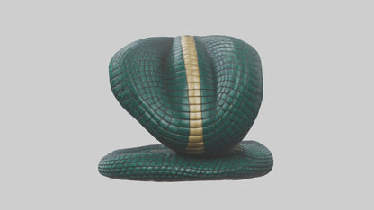 King Cobra statue model VR / AR / low-poly