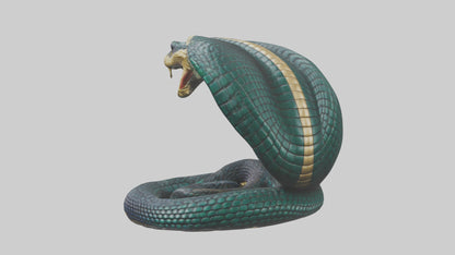 King Cobra statue model VR / AR / low-poly