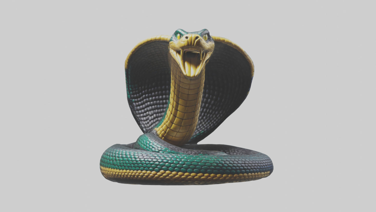 King Cobra statue model VR / AR / low-poly
