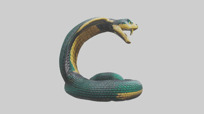 King Cobra statue model VR / AR / low-poly