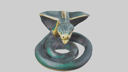 King Cobra statue model VR / AR / low-poly