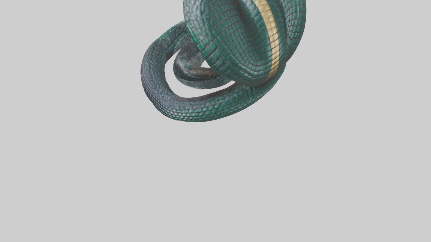 King Cobra statue model VR / AR / low-poly