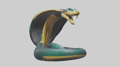 King Cobra statue model VR / AR / low-poly