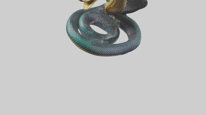 King Cobra statue model VR / AR / low-poly