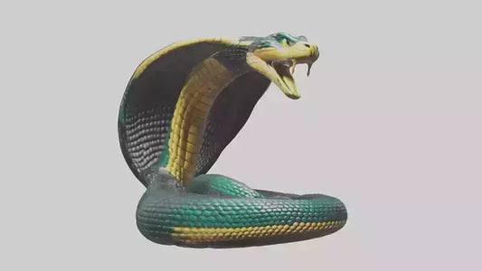 King Cobra statue model VR / AR / low-poly