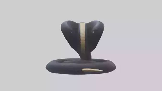 King Cobra striking model VR / AR / low-poly