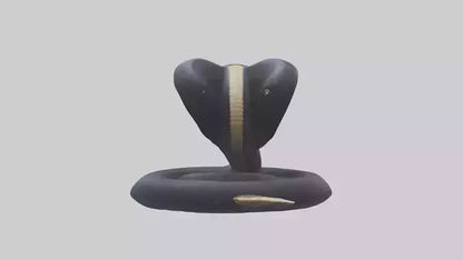 King Cobra striking model VR / AR / low-poly