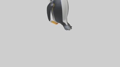 3D model King Penguin standing model VR / AR / low-poly