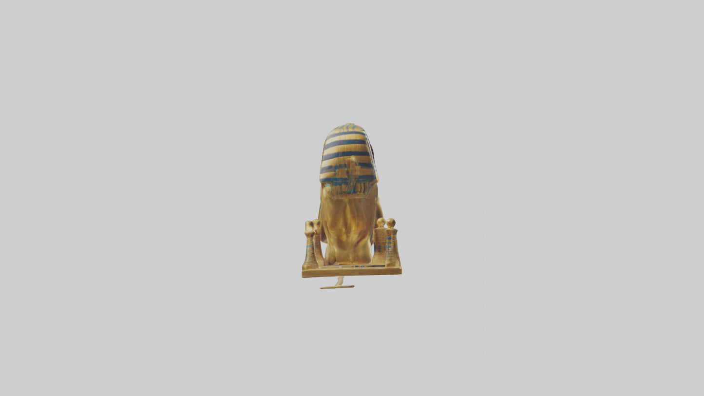 3D model King Tut statue model VR / AR / low-poly