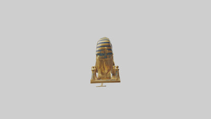 3D model King Tut statue model VR / AR / low-poly
