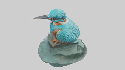 3D model Kingfisher statue model VR / AR / low-poly