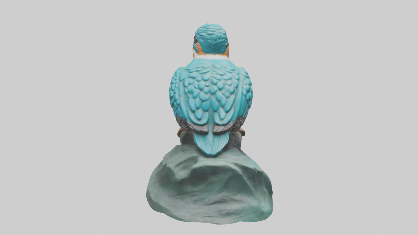 3D model Kingfisher statue model VR / AR / low-poly