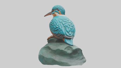 3D model Kingfisher statue model VR / AR / low-poly