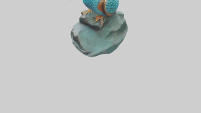 3D model Kingfisher statue model VR / AR / low-poly