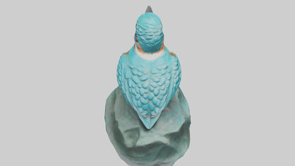 3D model Kingfisher statue model VR / AR / low-poly