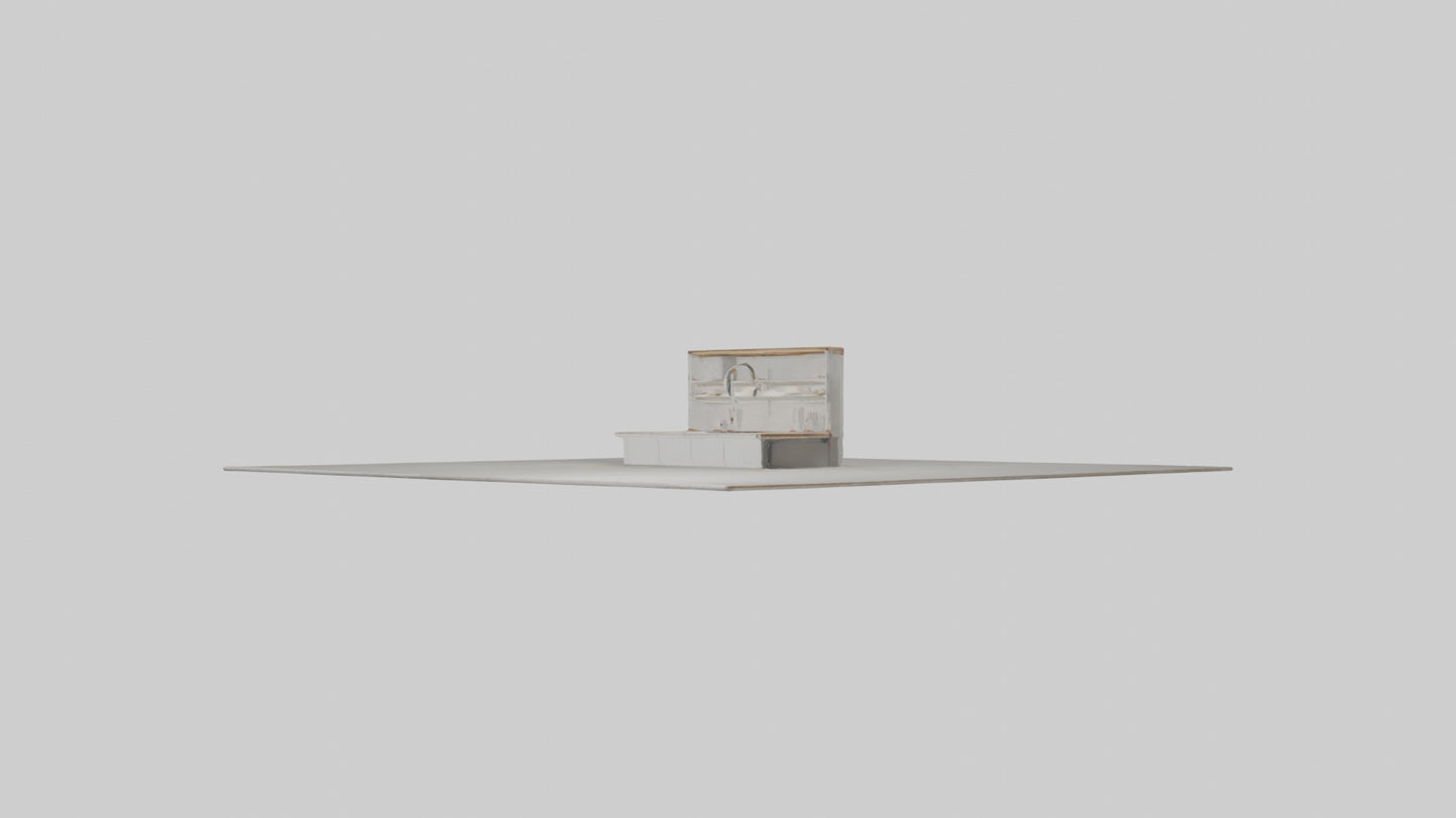 3D model Kitchen island model VR / AR / low-poly