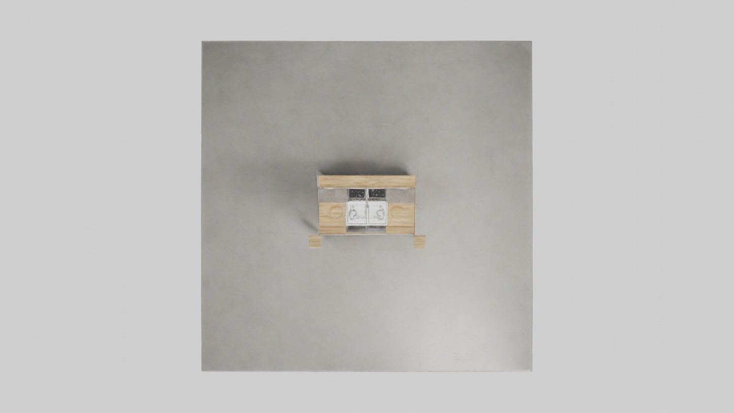 3D model Kitchen island model VR / AR / low-poly