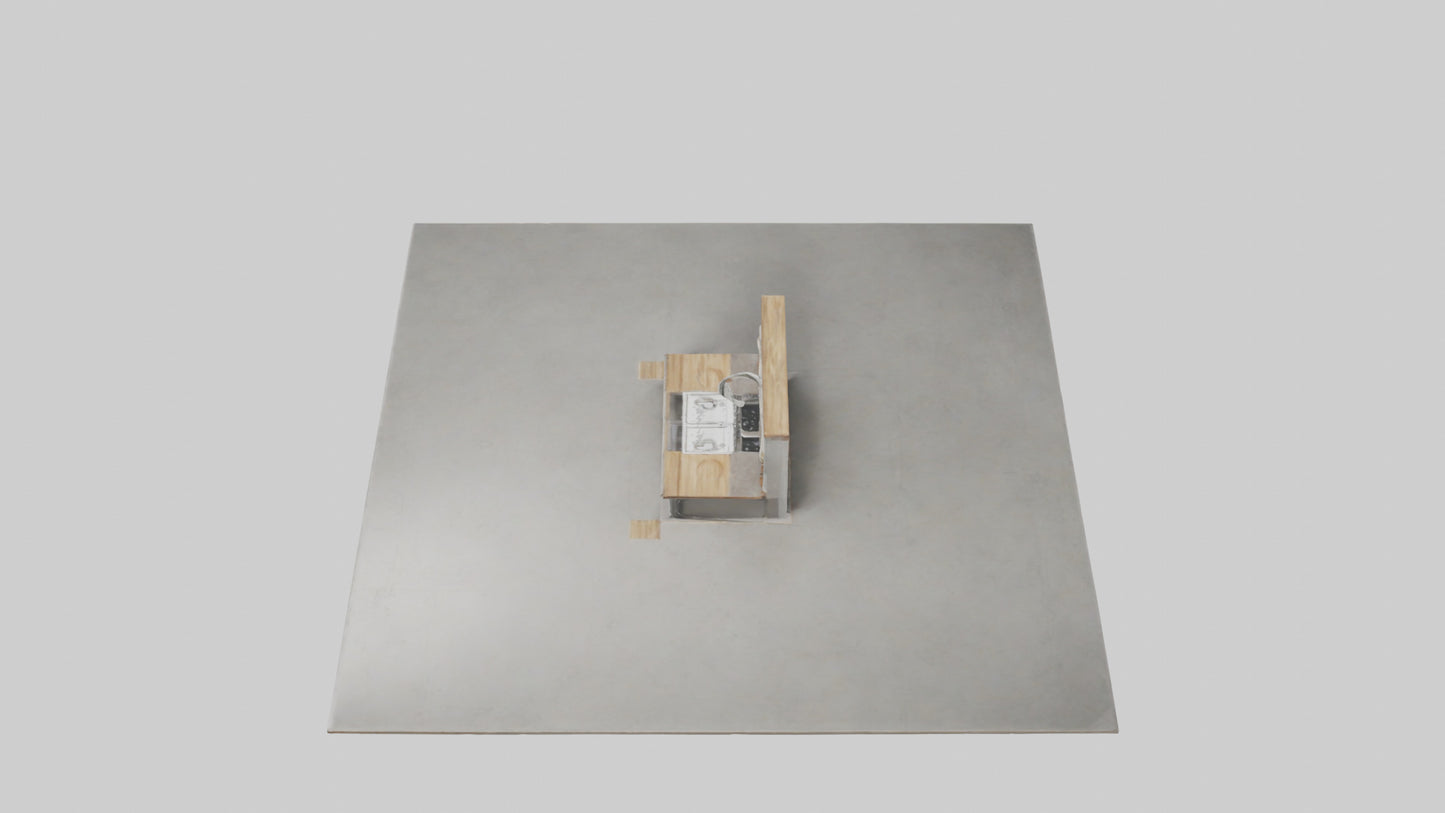 3D model Kitchen island model VR / AR / low-poly