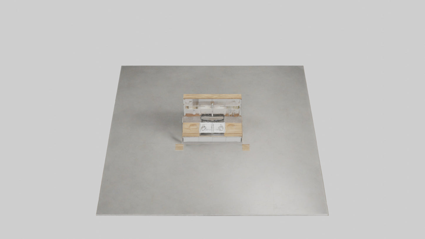 3D model Kitchen island model VR / AR / low-poly