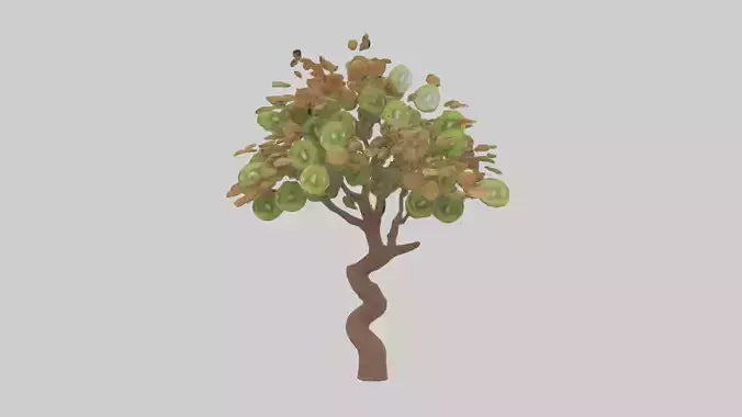 3D model Kiwi tree model VR / AR / low-poly