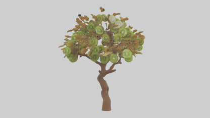 3D model Kiwi tree model VR / AR / low-poly