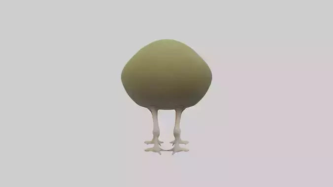 3D model Kiwi walking on forest floor model VR / AR / low-poly