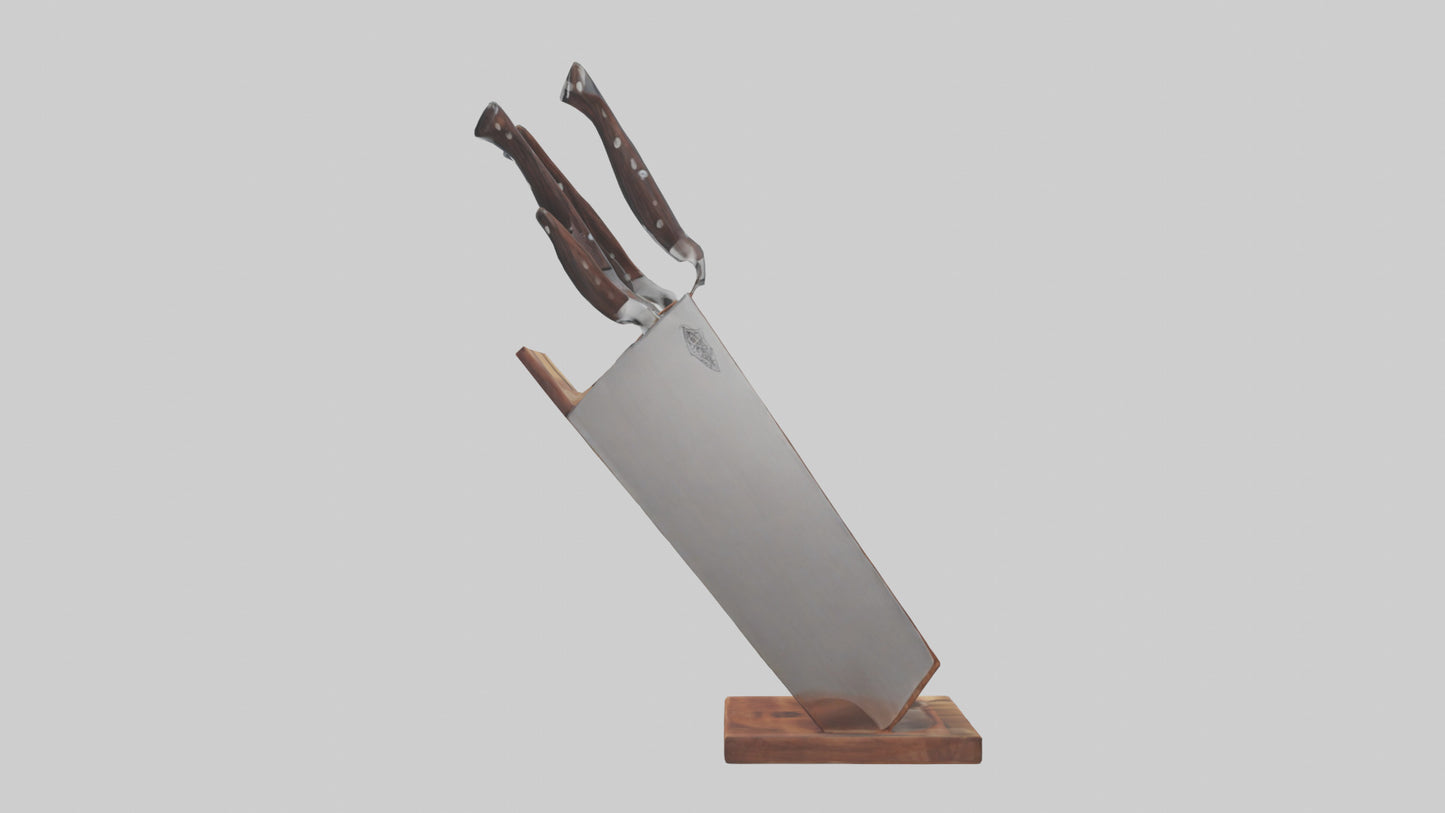 3D model Knife block model VR / AR / low-poly