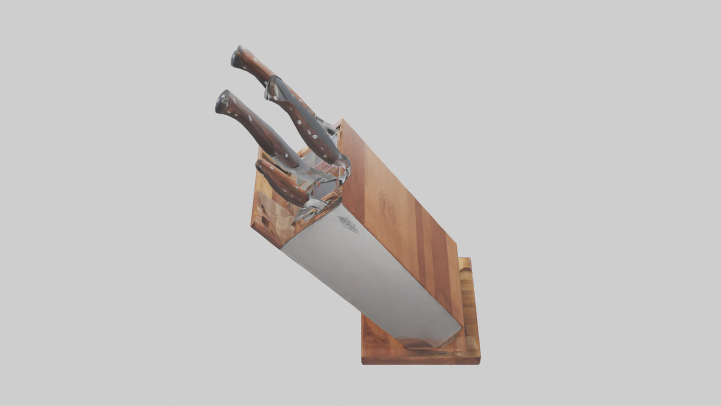 3D model Knife block model VR / AR / low-poly