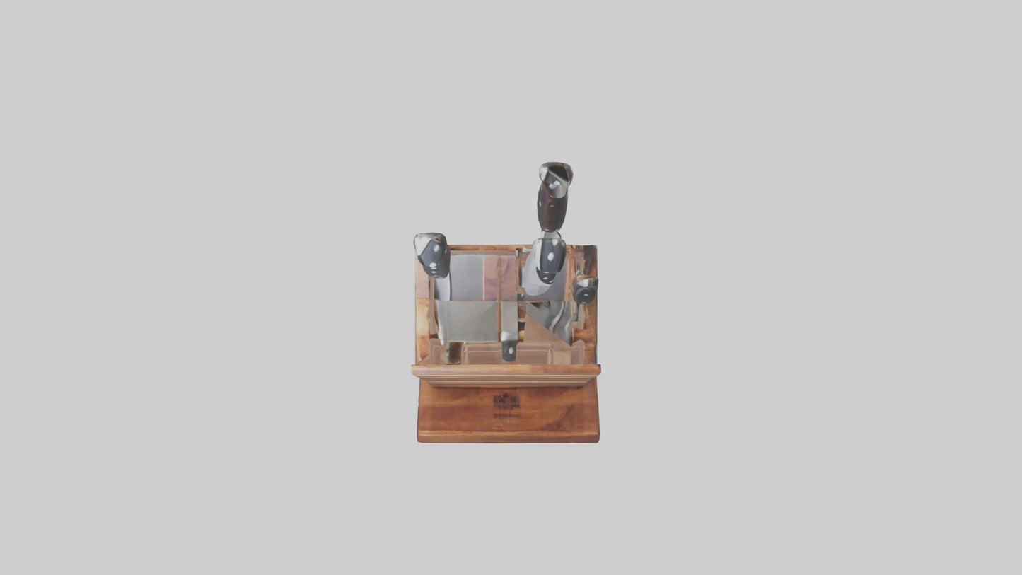 3D model Knife block model VR / AR / low-poly