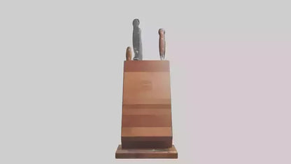 3D model Knife block model VR / AR / low-poly