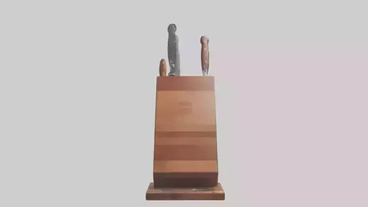 3D model Knife block model VR / AR / low-poly