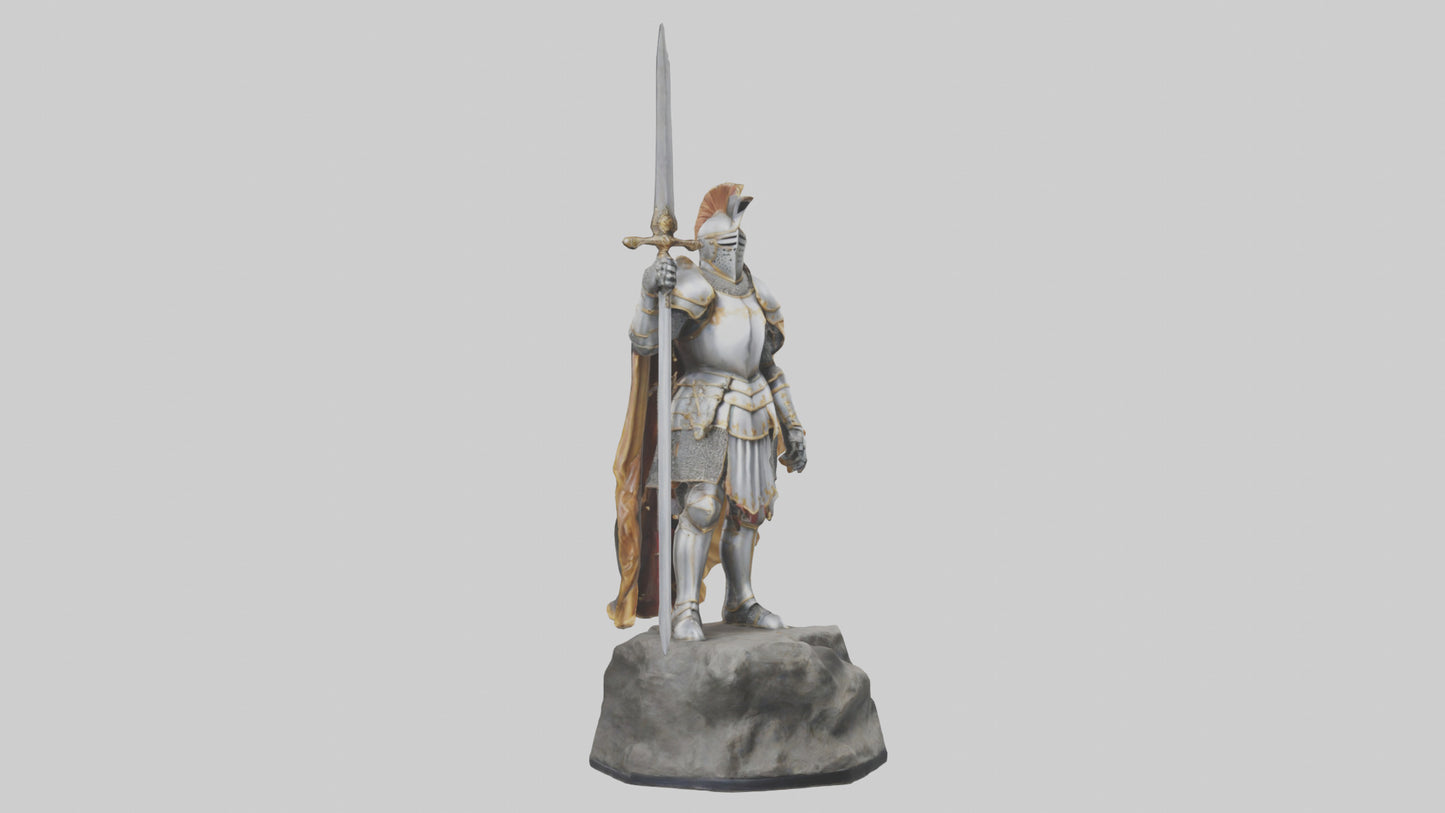 3D model Knight of Glory Statue model VR / AR / low-poly