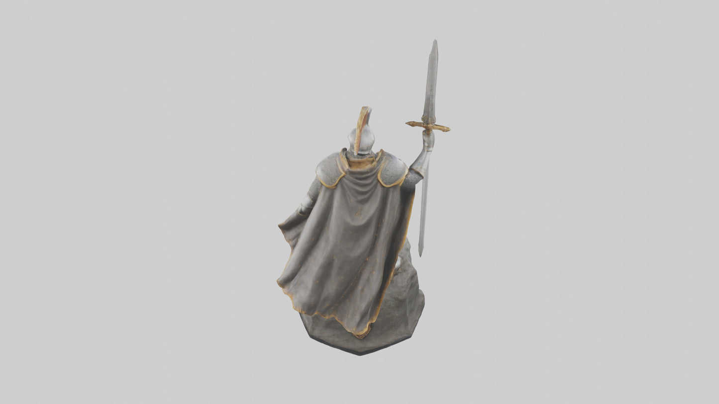3D model Knight of Glory Statue model VR / AR / low-poly
