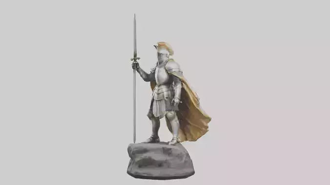 3D model Knight of Glory Statue model VR / AR / low-poly
